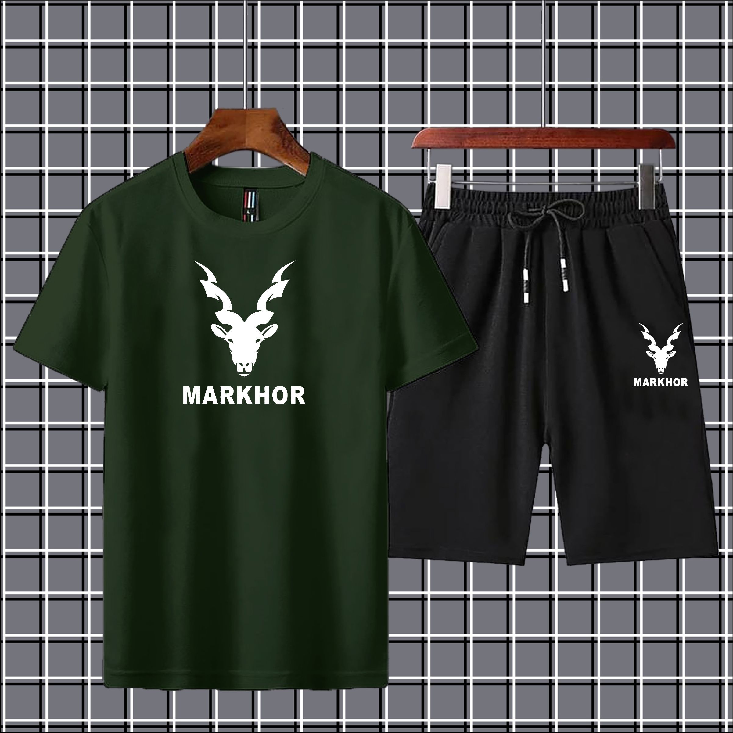 Markhor Printed Half Sleeves Summer Tracksuit For Boys & Girls T-Shirt & Shorts Gym Sports Outdoor Gaming Tracksuit for Men_Boys_Girls_Women Party Wear