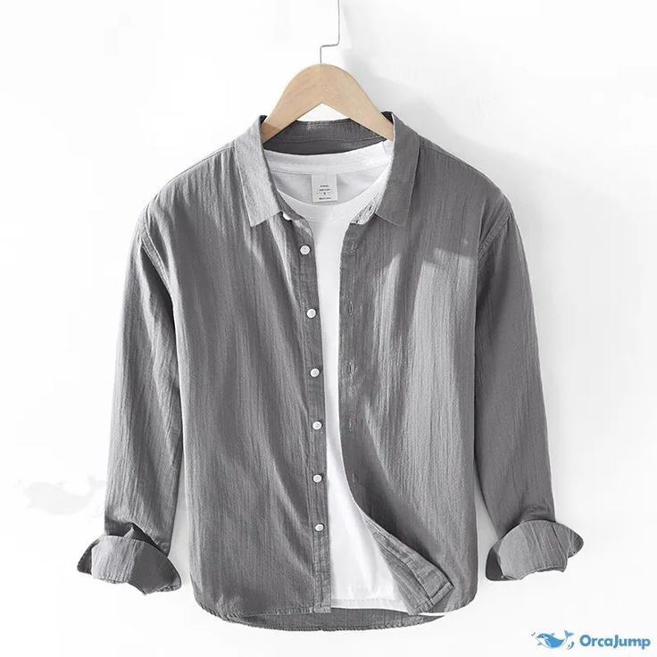 Men;s long sleeves navy blue shirt with under white T Shirt