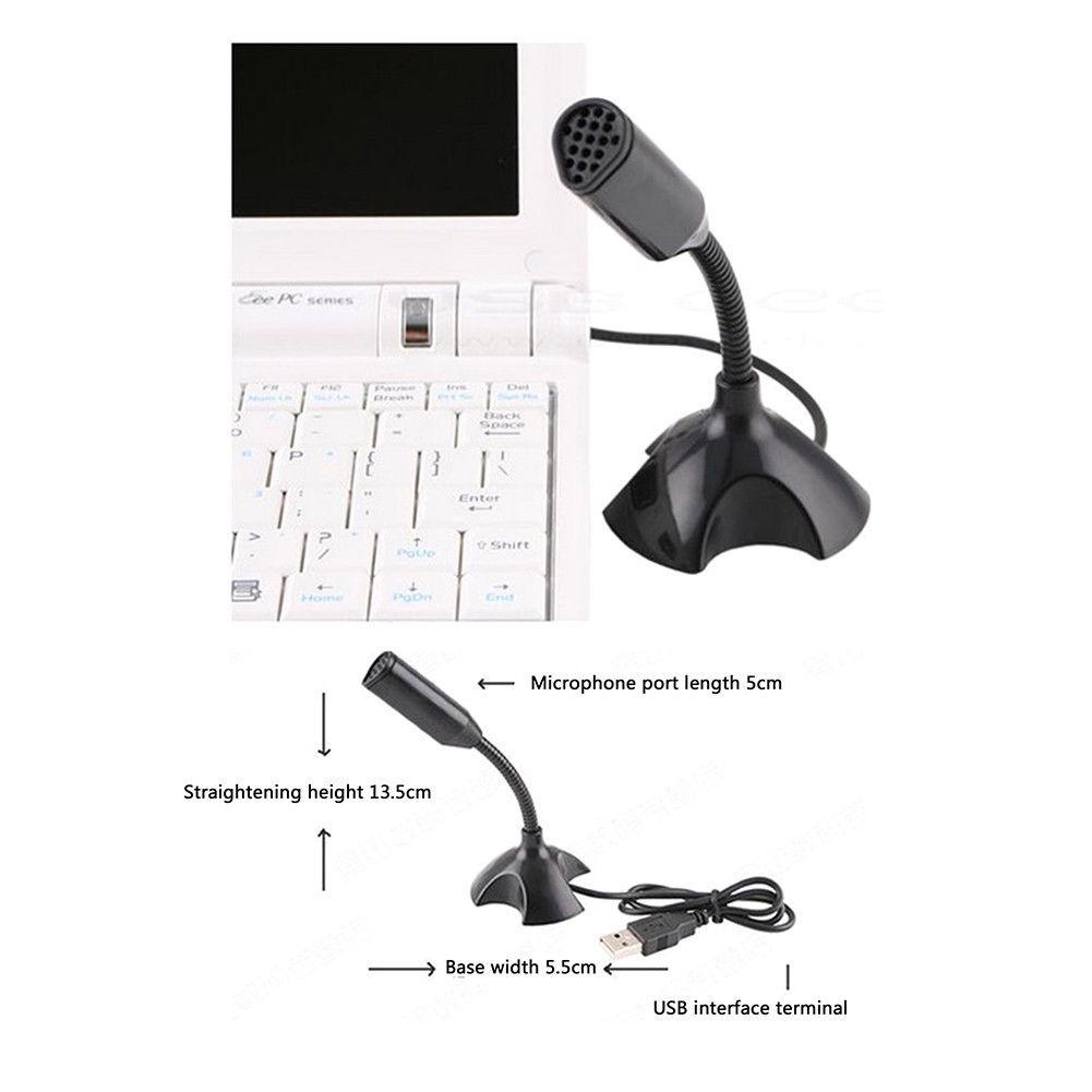 USB Mini Stand Microphone – Adjustable & High-Quality Audio for PC & Laptop