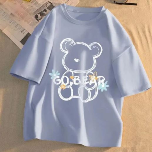 Printed T-Shirts for Girls & Women's Cotton Fabric for summer wear
