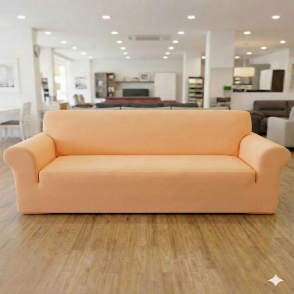 Fine Jersey Sofa Cover 1 to 7 Seater & L Shape Jersey Covers Slips 1 2 3 4 5 6 7 8 & 2+2 3+2 3+3 3+4 4+4 Standard and Jumbo Size & L Shape