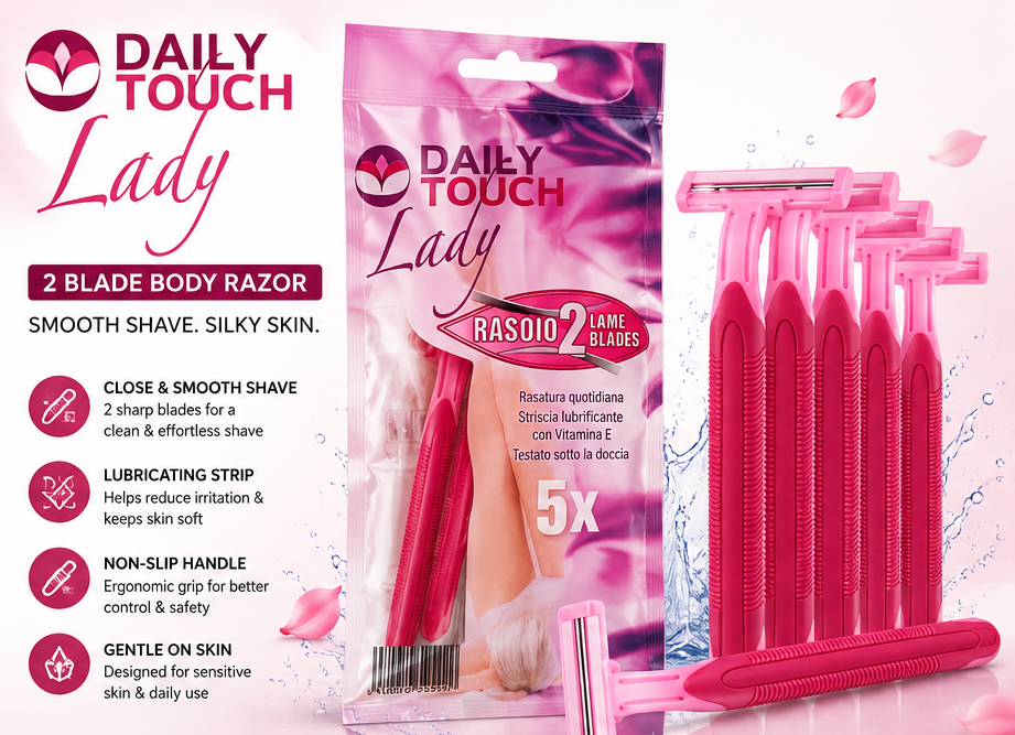 Original Daily Touch Lady Razor 5 piece Bikini Razor Woman Razor Shaver Safety Female Hair Removal Double Blades Hair Razor Machine Mini Shaving Razor