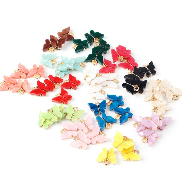 Butterfly Charms For Jewelry Making HOTTEST SALE 10pcs/lot High Quality Acrylic Butterfly Charms For Jewelry Making Bracelet Making Charms DIY Animal Pendant Handmade Jewelry For Necklace Bracelet By SAMS