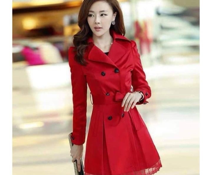 BBA | Stitched Ready To Wear Winter Warm Fleece Trench Coat Lace Work 1 Piece For Women's Fashion