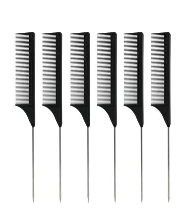 (1pcs)Parting Comb for Braids, Teasing Combs with Stainless Steel Pintail for Hair Styling Hairdressing