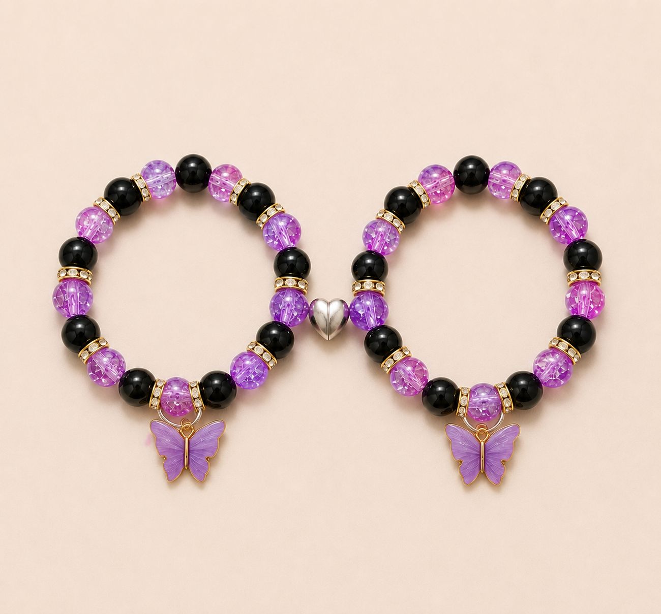 Custom Name Beaded Friendship Bracelet for Girls | Customized Name Beaded Bracelet with Butterfly Charm | Handmade Personalized  Name Beads Jewelry Gift for Best Friend & Sister
