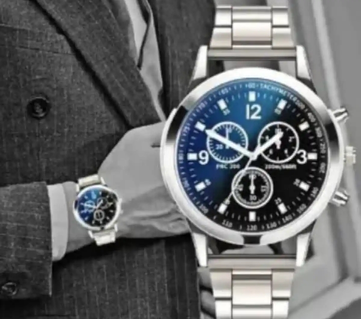 business steel straps round dial wrist watches hand watch-silver watch- men watches-watch for boys-watch for men-watch for kids-watch for young's-watch for boys stylish-branded-watch