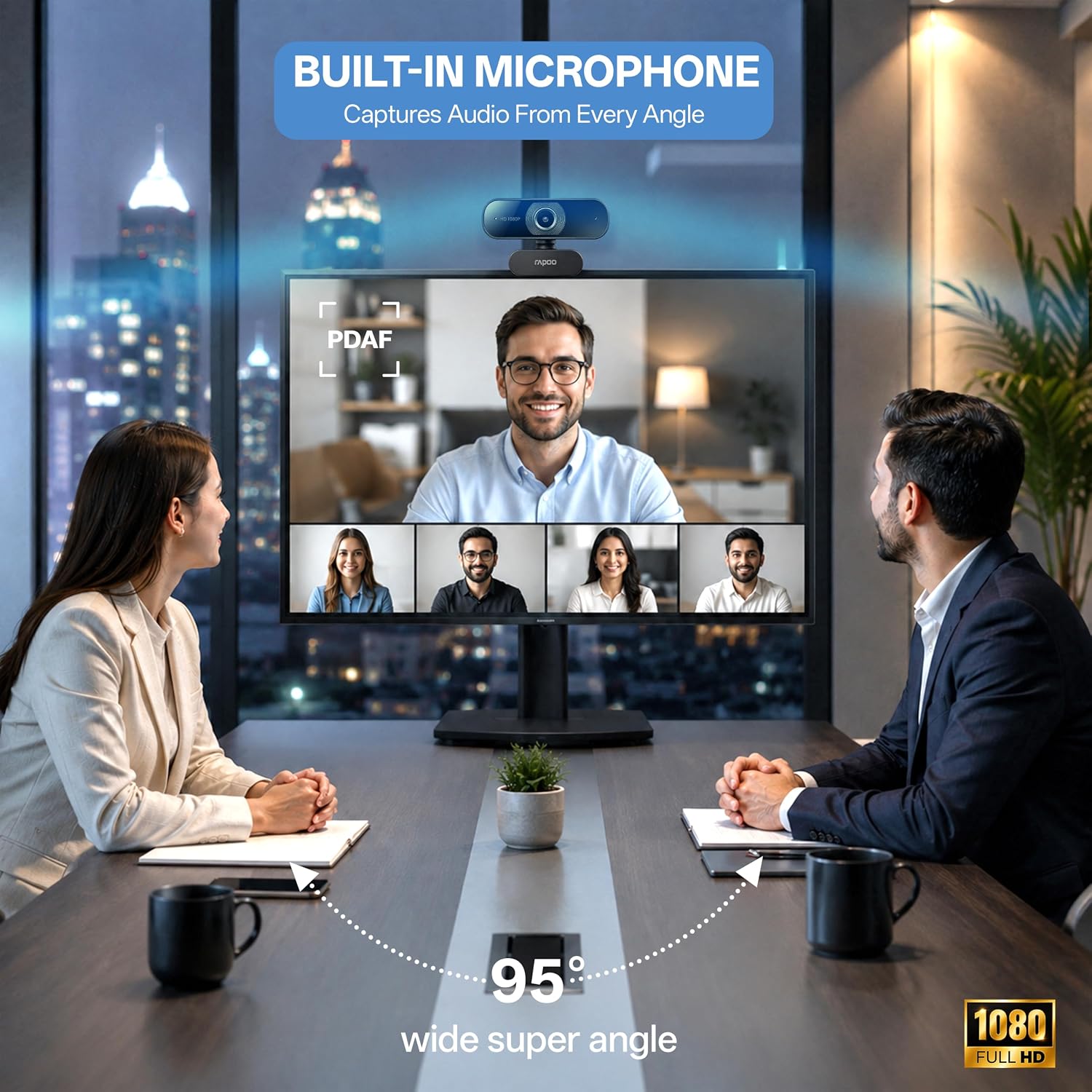 RAPOO C260 USB Full HD Webcam 1080p 30hz with Noise Cancelling Microphone 360 Horizontal 95 Super Wide-Angle 2mp 19 e8ecc2ffcc690f460b75bbda5ccb7f9d