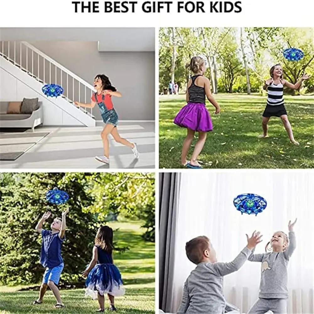 Led Mini Drone With Boomerang Function - Fun Spinner Flying Toy For Kids Perfect For Indoor And Outdoor Play