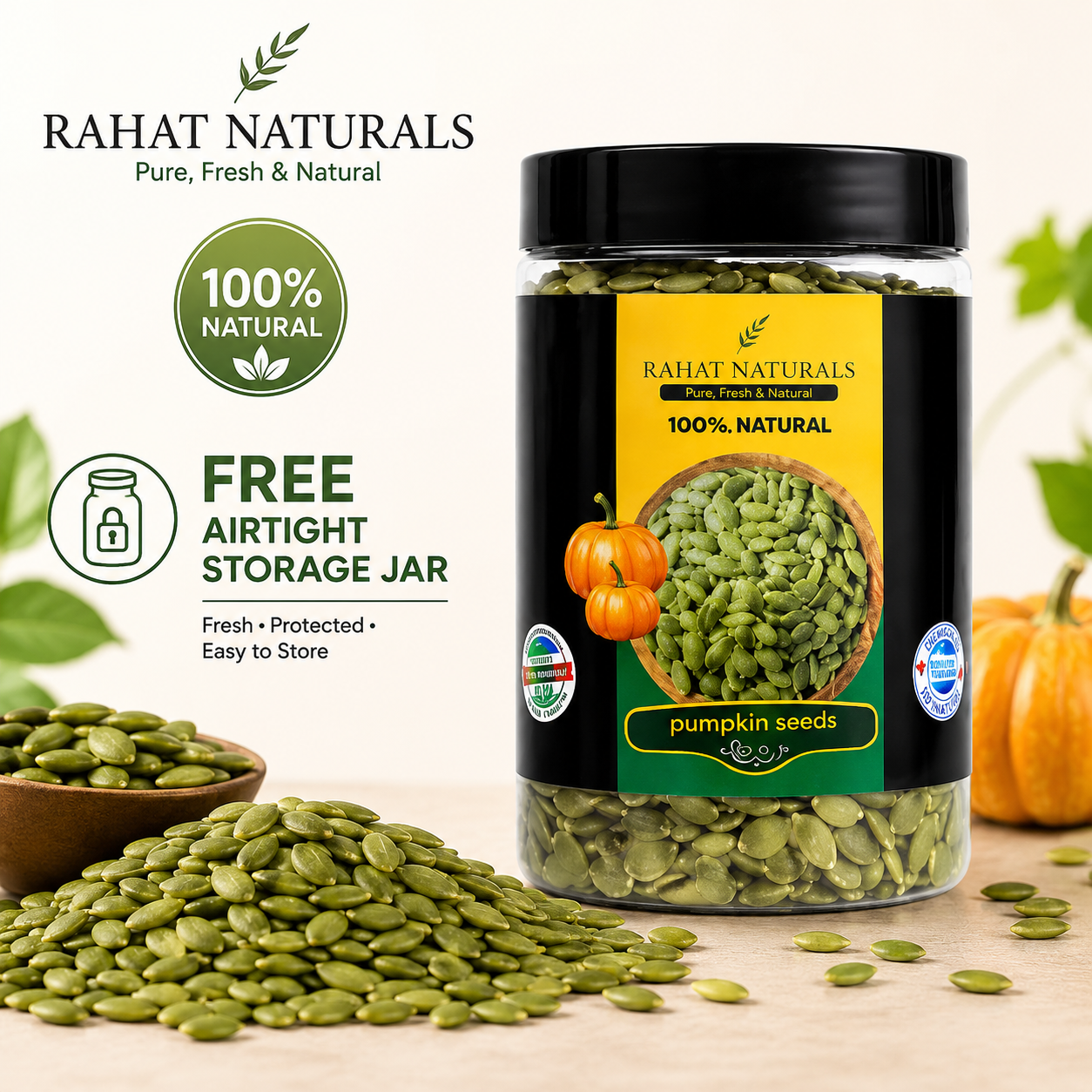 Rahat Naturals PCOS Bundle – 4 Super Seeds for Women's Hormonal Balance | Sunflower Seeds + Sesame Seeds + Flax Seeds + Pumpkin Seeds | High Fiber, Omega-3, Protein Rich | Natural PCOS Support | Weight Management & Women's Wellness