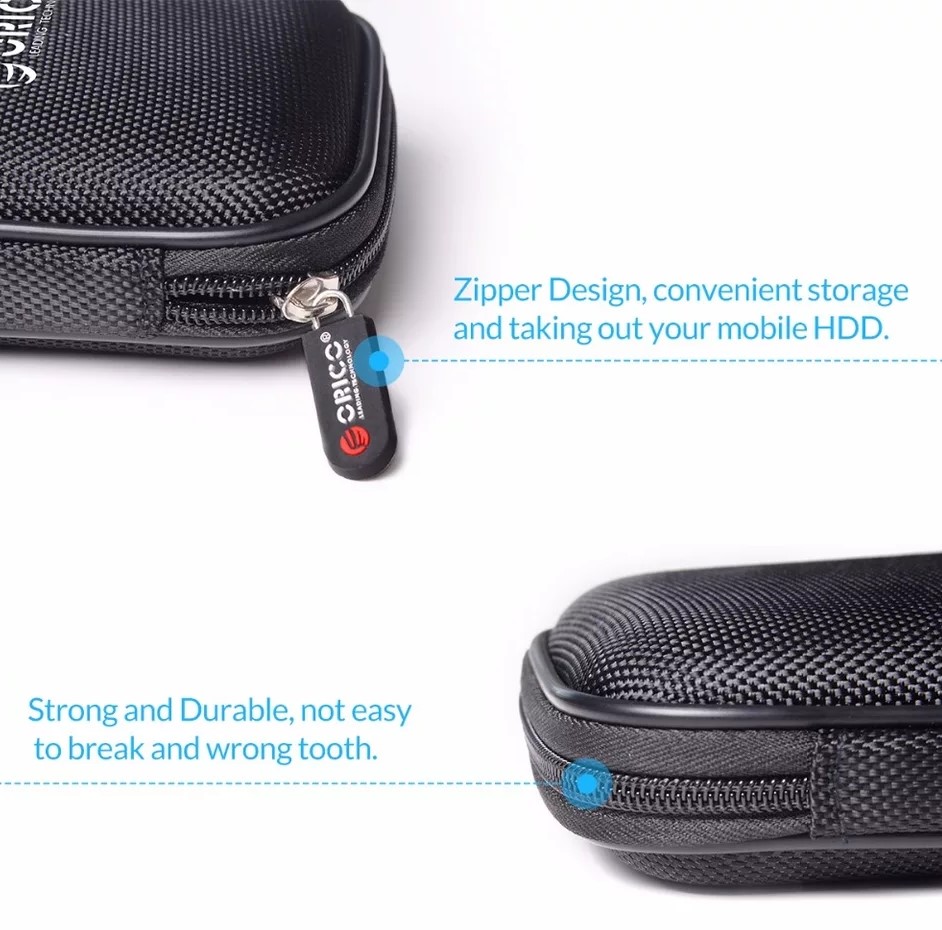 Orico 100% Original External Portable Hard Disk Drive Case - Black