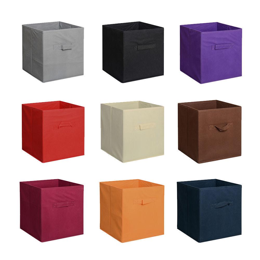 2-6PK Contenedor de almacenamiento de tela cuadrado plegable Caja