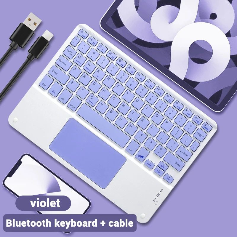 Wireless Keyboard With Touchpad Rechargeable Ultra Slim 3 Days Battery Timing For Tablet-Laptop-Mobile-Smart led And Other devices
