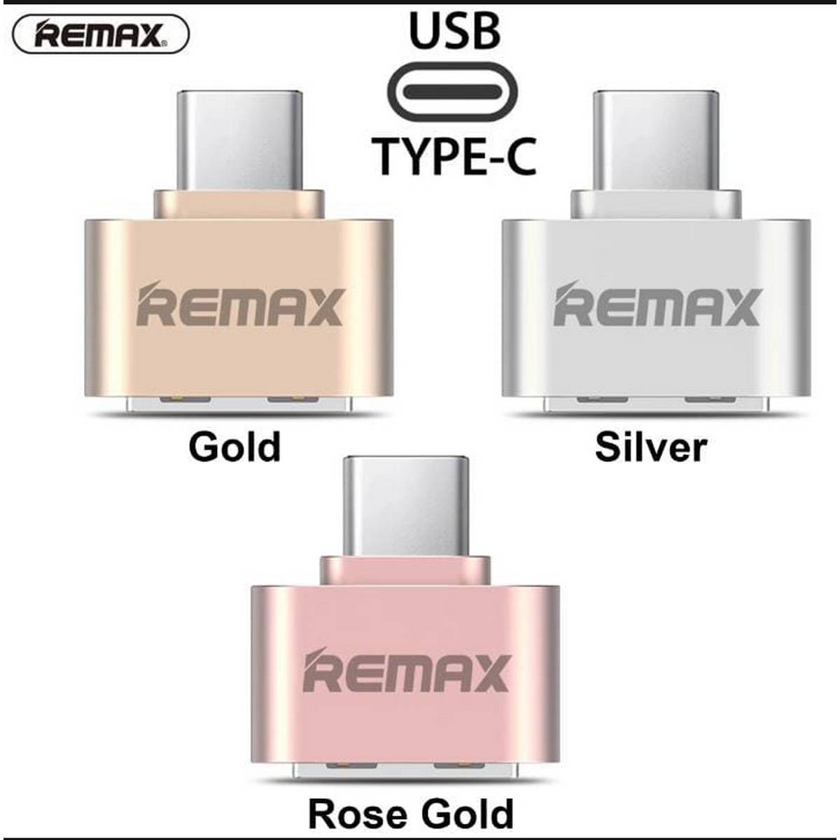 REMAX USB Type C OTG Adapter Female USB to Type C Male Data Adapter Travel Converter