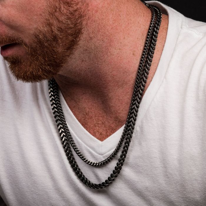 Black Chain 9MM New Arrival Black Big Steel Chain For Men & Woman