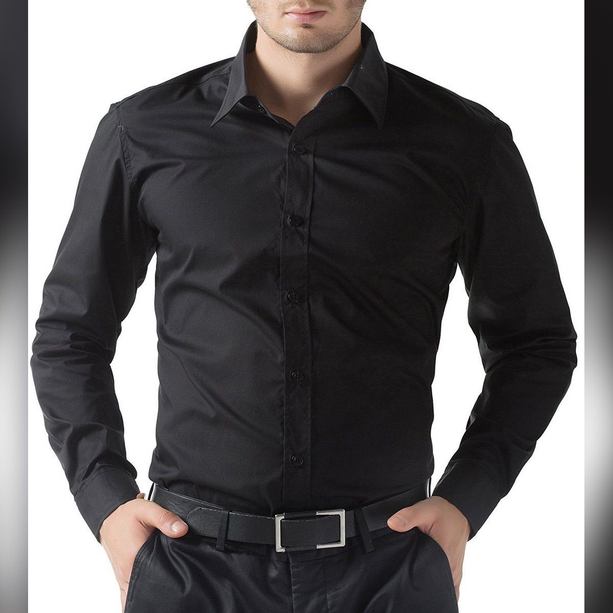 Black Formal Shirt For Men | vlr.eng.br