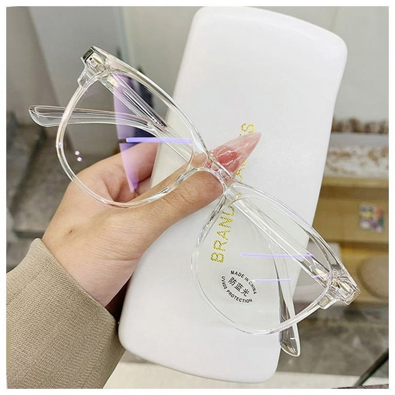 Transparent UV Eye Glasses for Men and Women White Frame Glasses for Girls and Boys