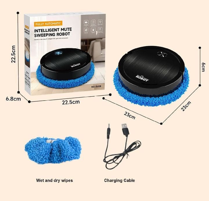 3 In 1 Intelligent Robot Cleaner | Sweeping, Mopping & Dust Cleaning | Mopping Machine, Broom Cleaner | Rechargable Smart Cleaner || Galaxy Bazaar
