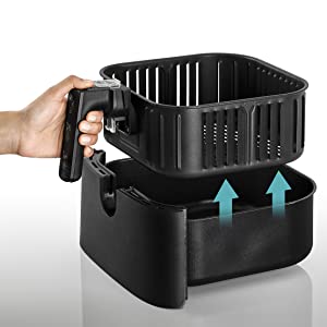 Black & Decker AF700 Digital Air Fryer, 4.3 Liters, Black