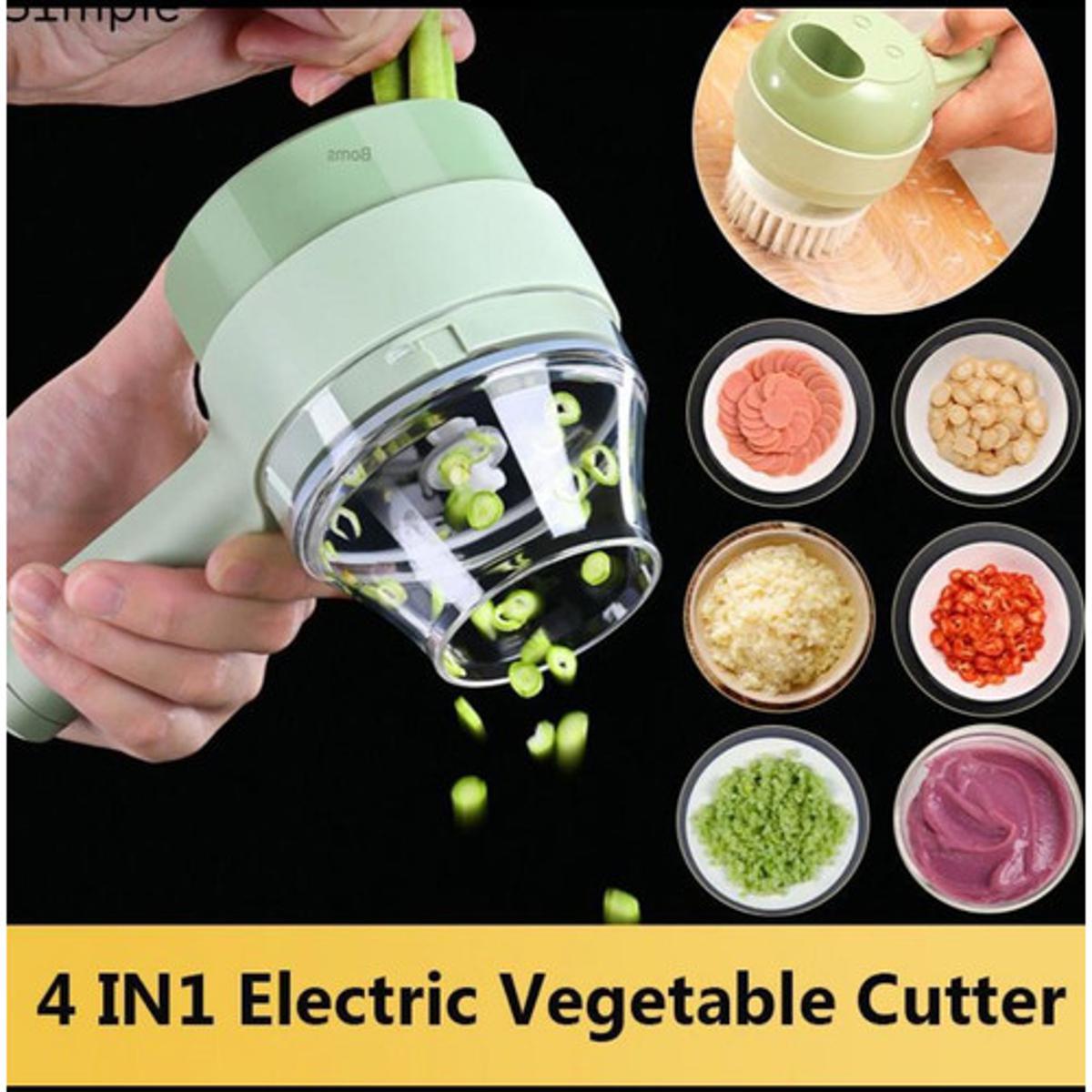 Handheld Electric Vegetable Chopper Slicer Dicer Cutter Set