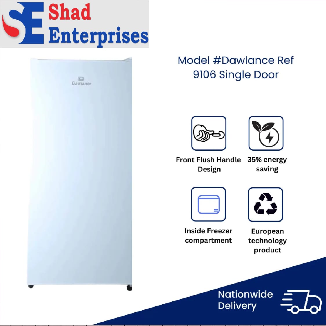 Dawlance Refrigerator DSD 4890 Bedroom Size/Single door/12 Years Warranty/Small/Room Fridge/Freezer