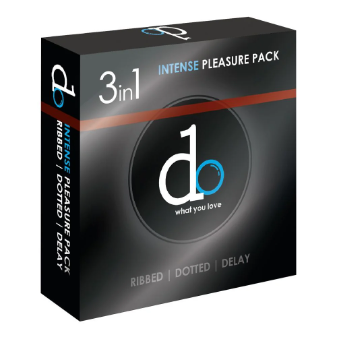 Ribbed, Dotted, Delay Condom - 3 Pieces