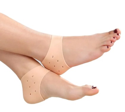 Silicone Heel Protector | Silicone Gel Heel Pad Socks for Pain Relief |  Heel Cushion,  for ,Blister, Cracked Foot, Bone Spur Relief,Heel Pain, Achilles Tendinitis for Men & WomenPlantar Fasciitis