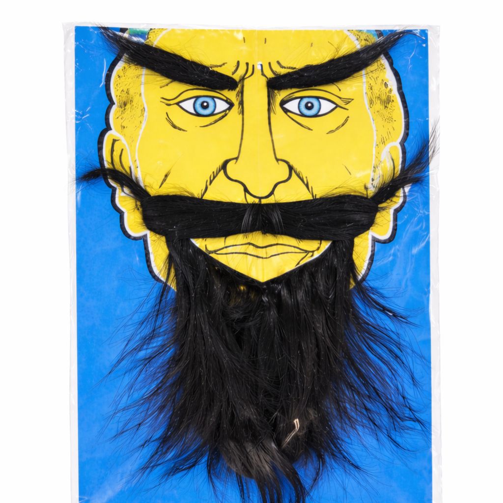 Fake Beard and Moustache Set for Men – Costume Party Fancy Dress Beard Kit with Eyebrows Halloween Cosplay Accessory