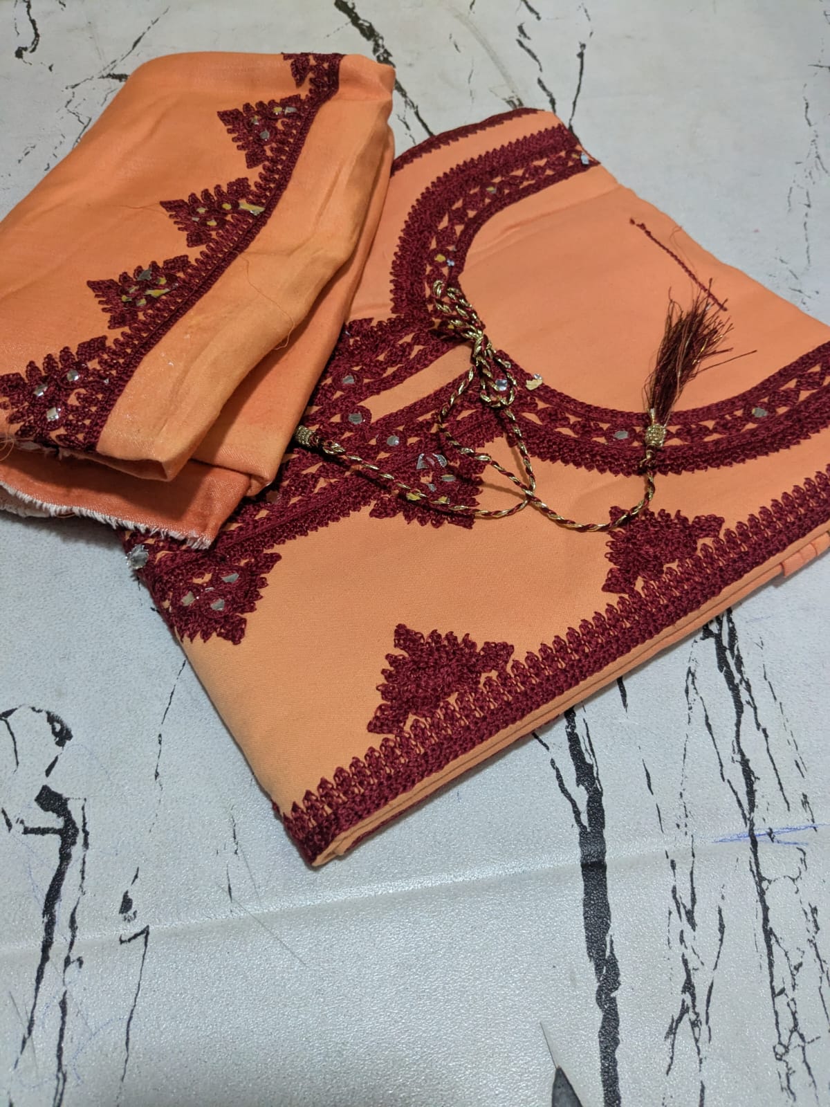unstitched Embroidered 2-Piece Collection – Panel Embroidered Shirt & Paincha Embroidered Trouser