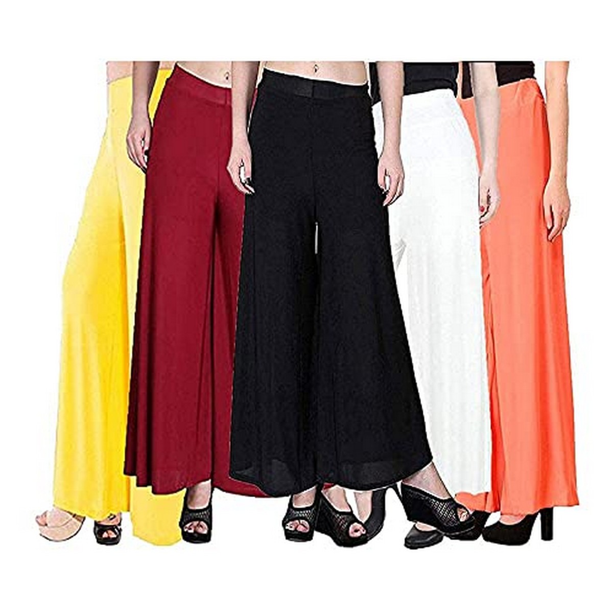 Pack of 5 Palazzo Plazo Pants Free Size 
