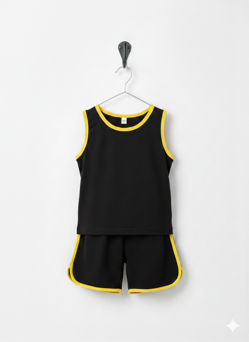 Kids Lightweight Sando Shorts Set 2 Pcs Set