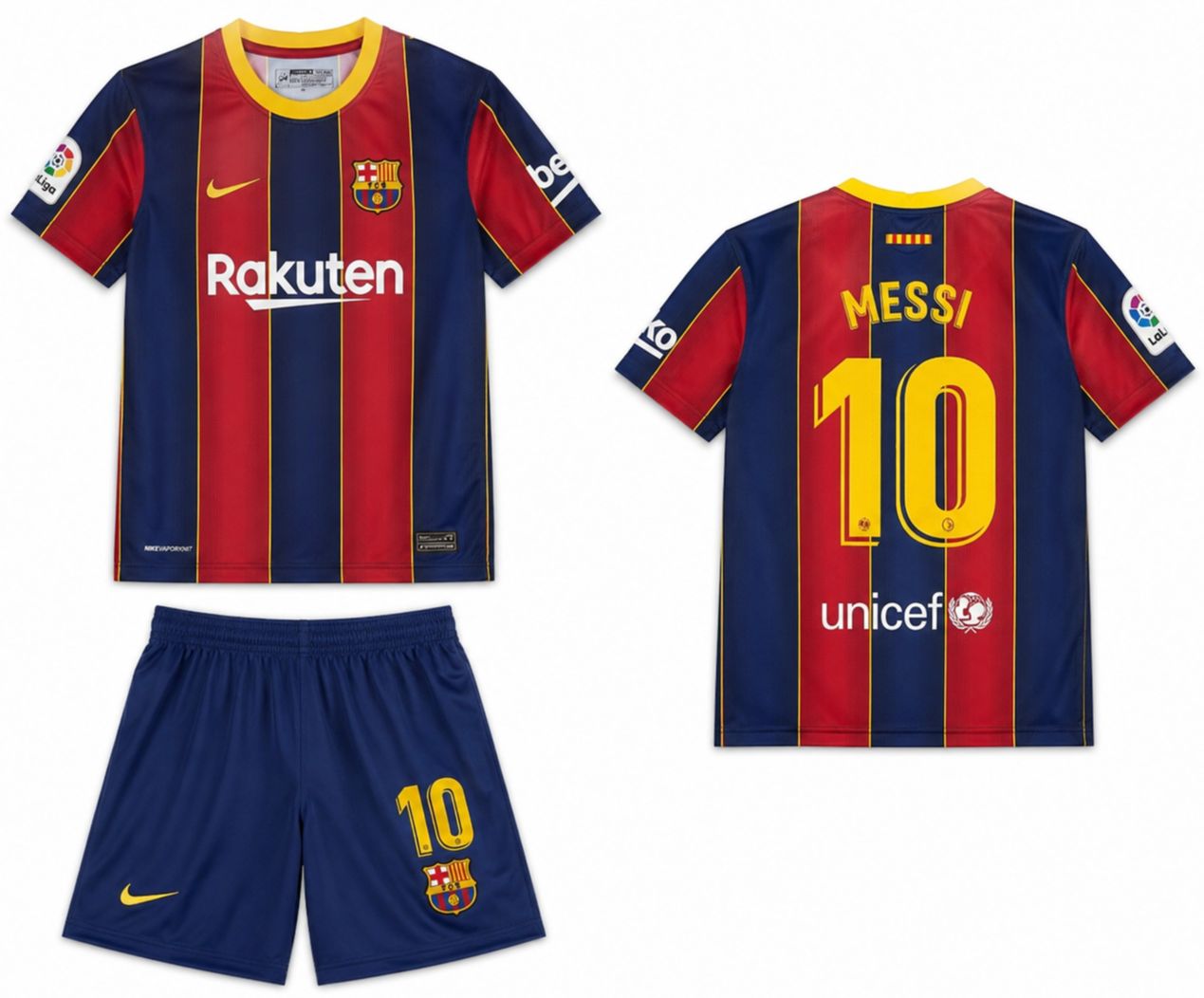 Messi FC Barcelona Back  Kit for Kids (5–13 Years)