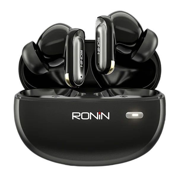 Ronin R‑7050 Eminence Wireless Earbuds – Dual‑Device Connectivity | 13 mm Drivers | ANC + ENC + Transparency | 24 h Music | 70 h Standby | Bluetooth 5.3