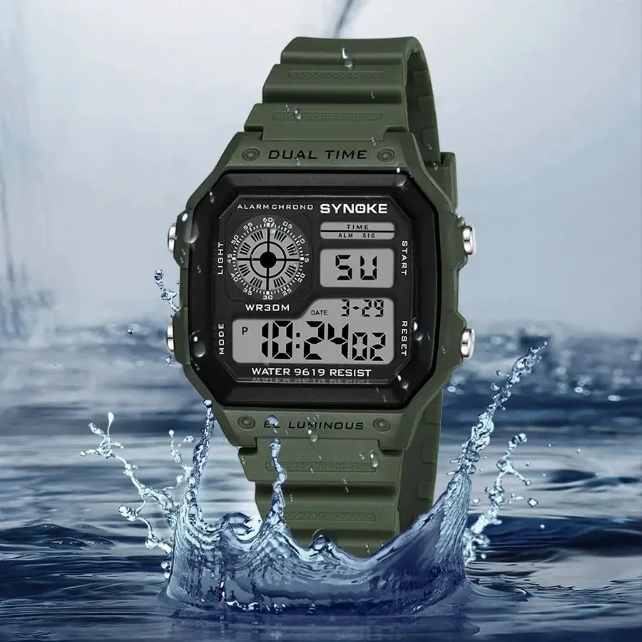 Digital Sports Luminous Waterproof Slim Watch