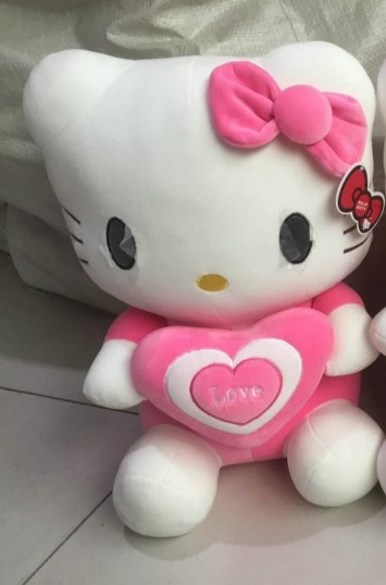 Cute Hello Kitty  Stuff Toy Hello Kitty Cartoon Plushie Plush Doll Stuffed