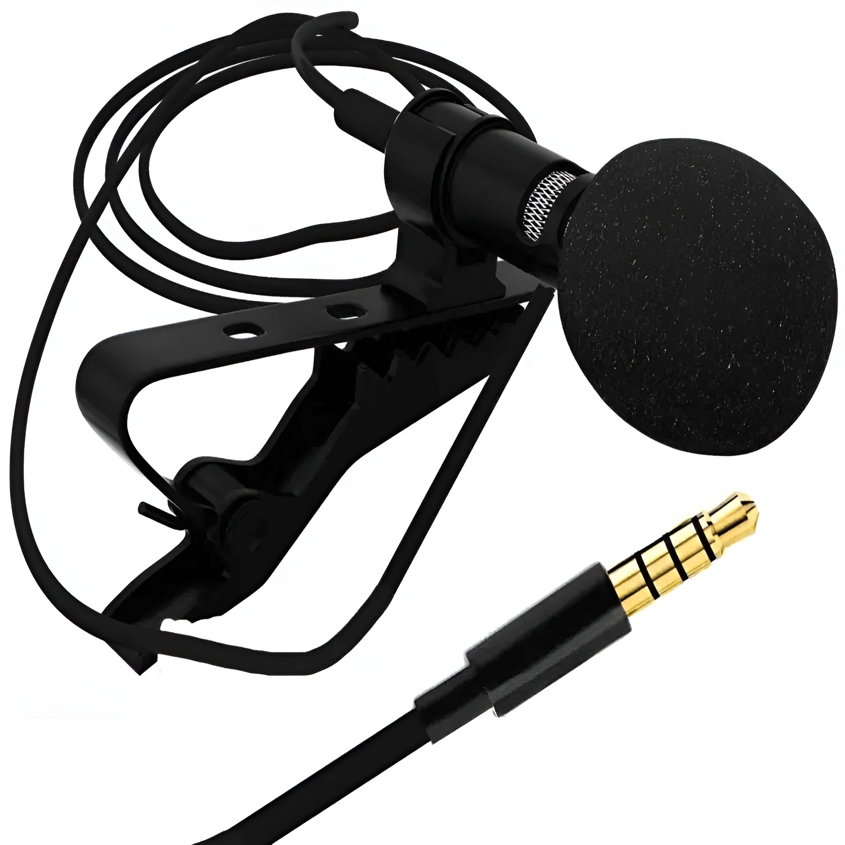 Lavalier Microphone Mini Audio 3.5mm Collar Condenser Lapel Mic for