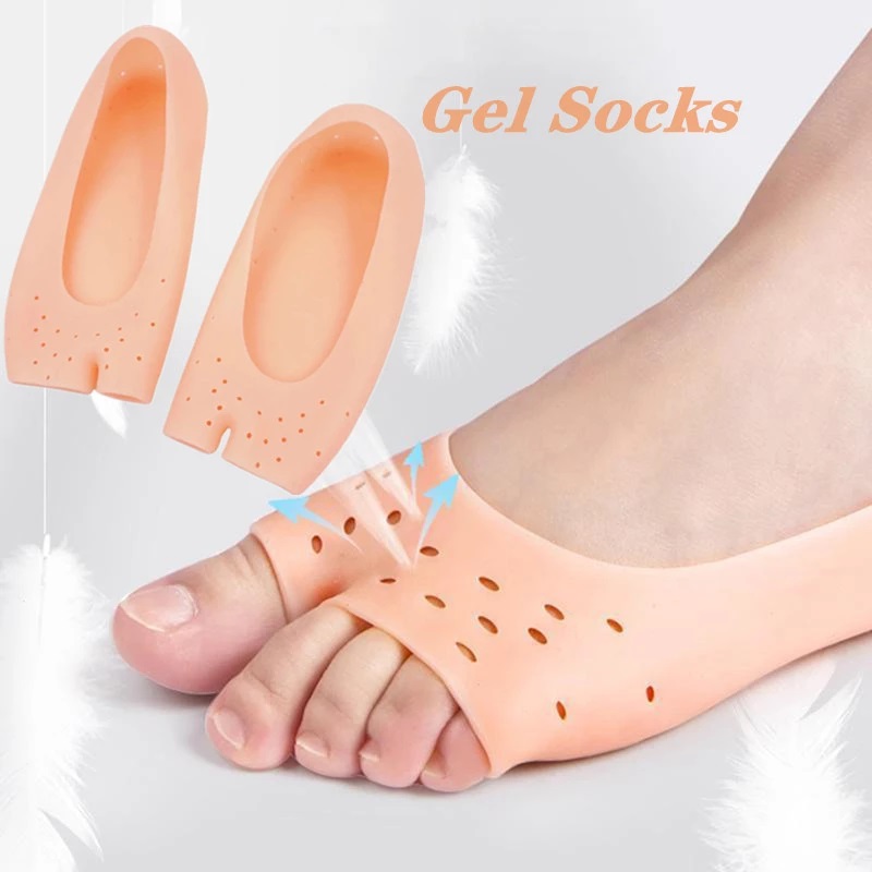 1 Pair Full Length Silicone Gel Moisturizing Socks Foot Care