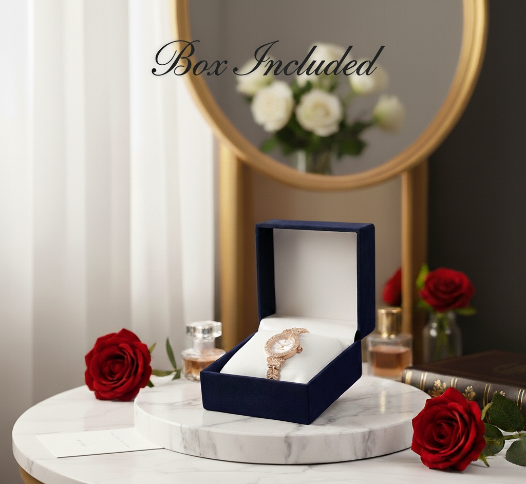 Womens Classic Fashion Watch Imported Girls luxury wrist watch jewelry set.