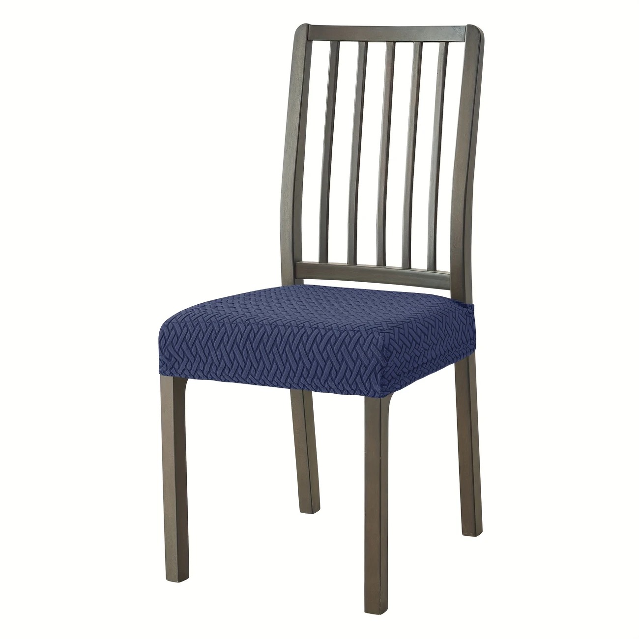 Stretchable T-Shaped Chair Cover - Modern  tuff title Dining Seat Slipcover, Machine Washable, Elastic Band Closure, Spandex/Polyester Blend for Home Decor
