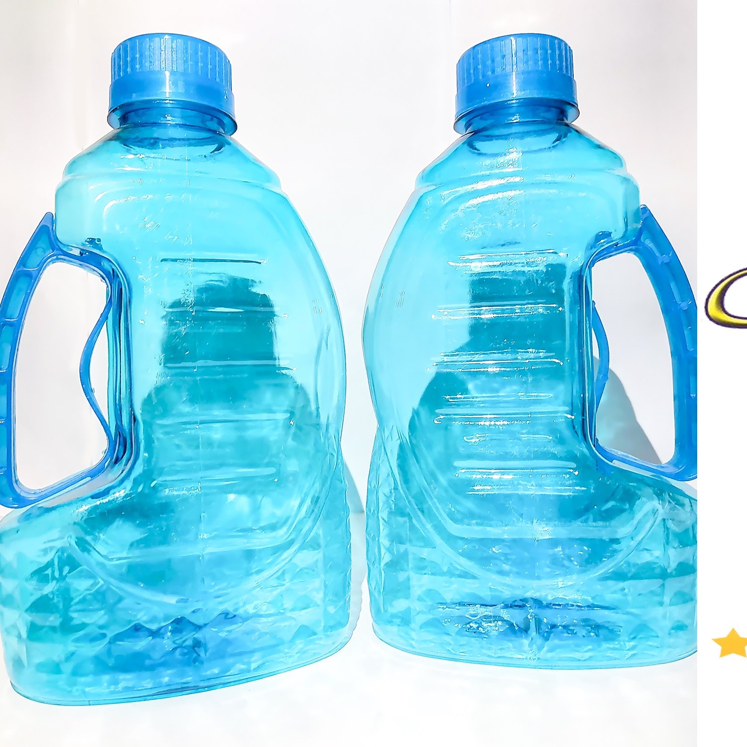 Pack of 2 Water Bottle High Quality Plastic Gallon Water Bottle For Fridge ,Daily Used Transparent Fridge Water Bottles with Handle 2 Liter,Smart Water Bottle BPA Free Plastic for School College University Office Sports-Gym-Travel,Water Bottle