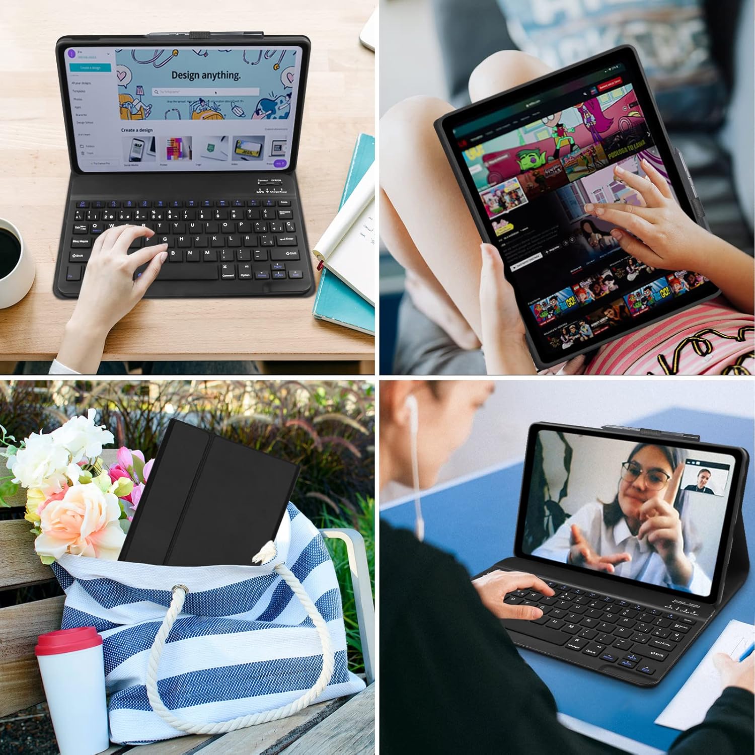 Bluetooth Keyboard rechargable compatible with 10 inch tab & android smart phones