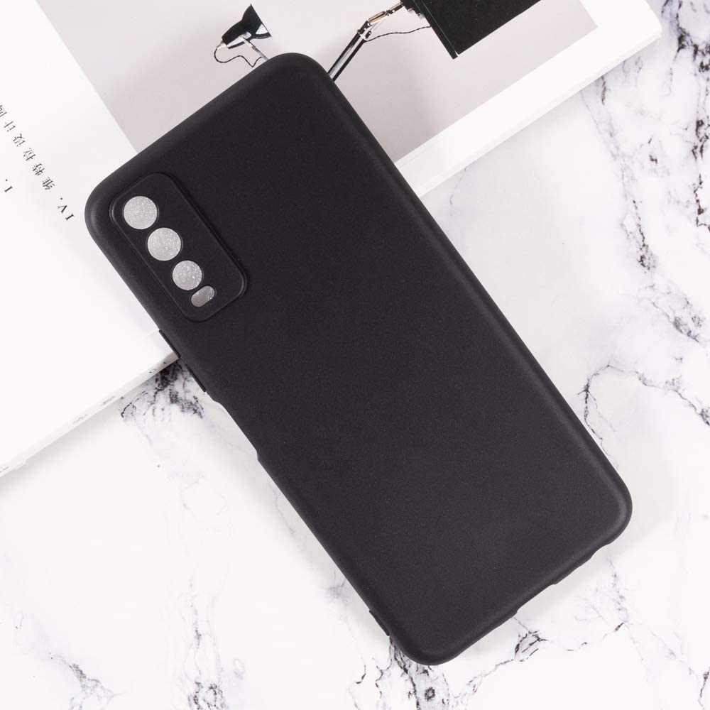 Vivo Y20 Matte Black Soft Silicon Back Cover