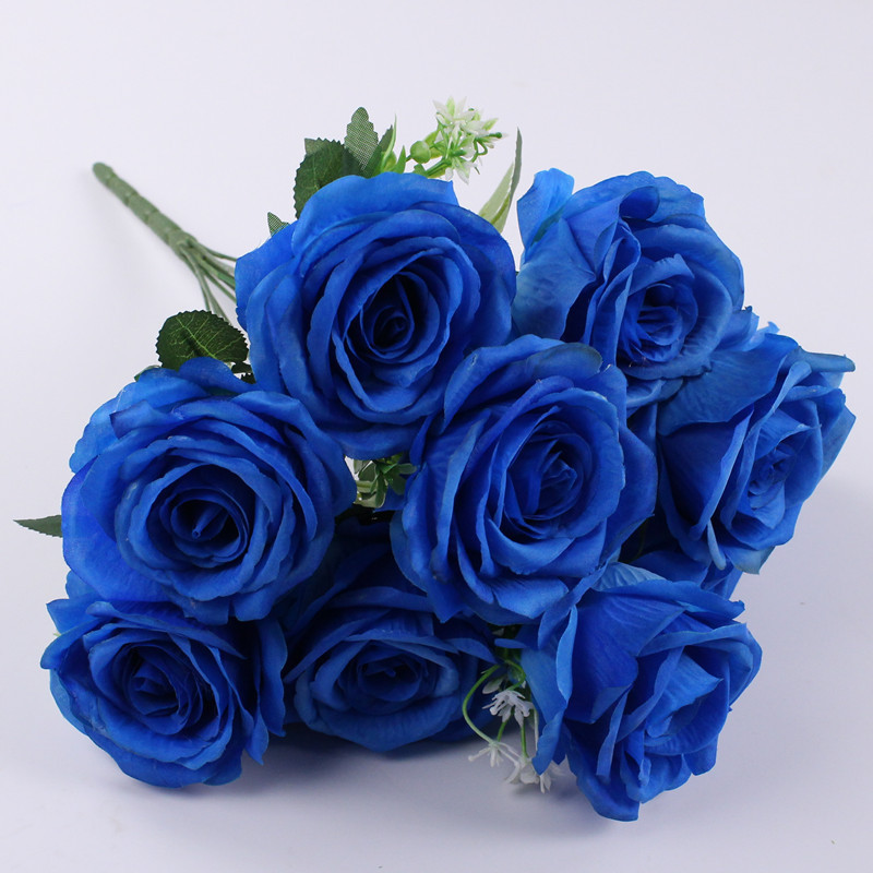 Artificial Rose Bunch Flower silk flower decor home ornaments decorative for wedding party flowers