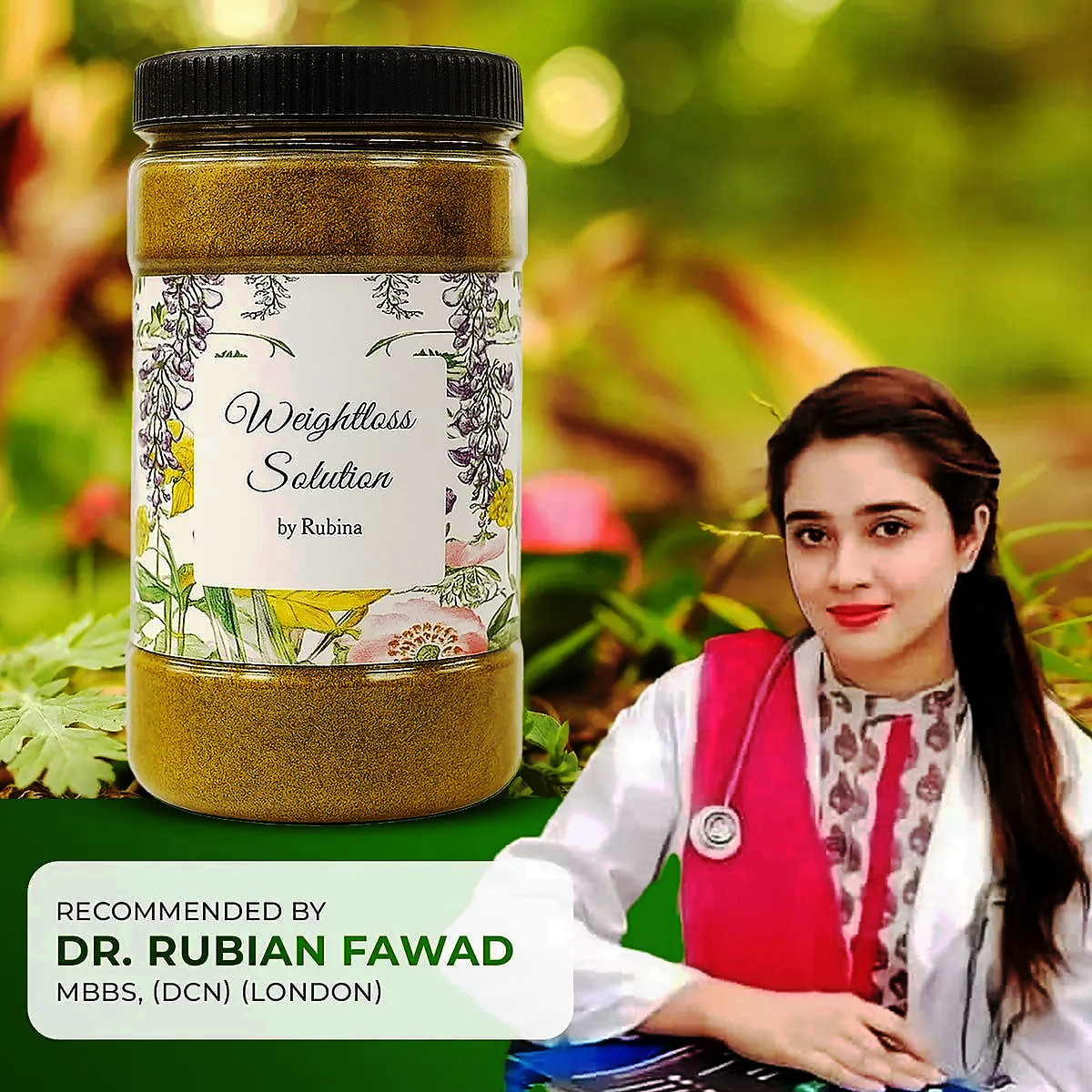 Dr Rubina’s Organic Weight Loss Solution | Natural Herbal Fat Burner Formula | Weightloss Solution