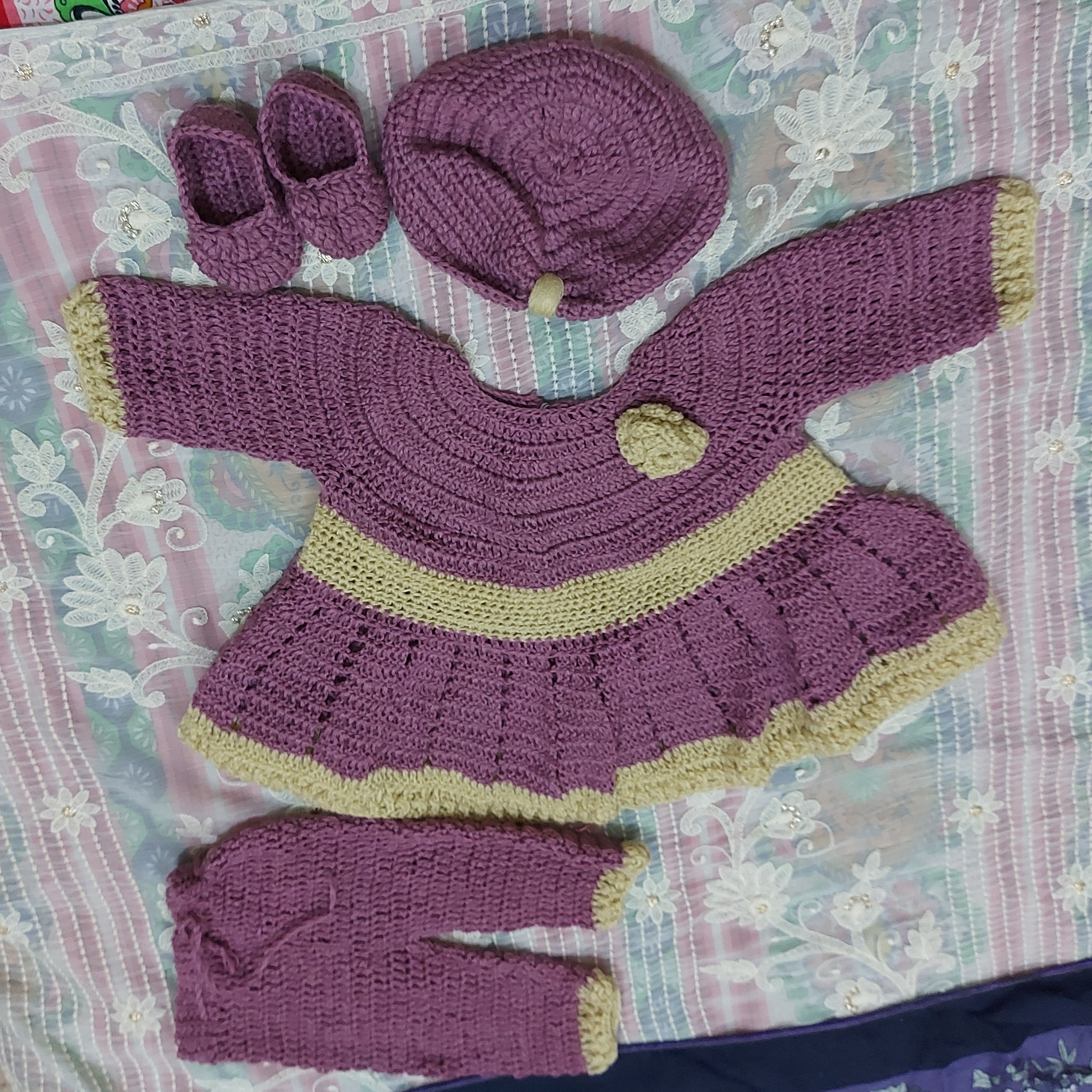 handmade crochet baby frock