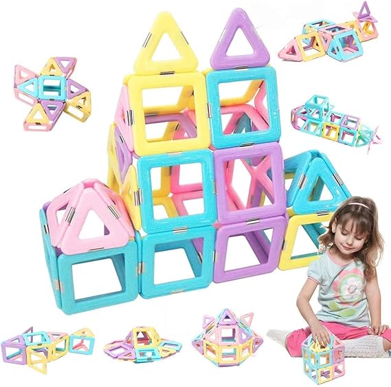 40 Pcs Magnetic Building Blocks Set – Magnetic Building Blocks for Kids ...
