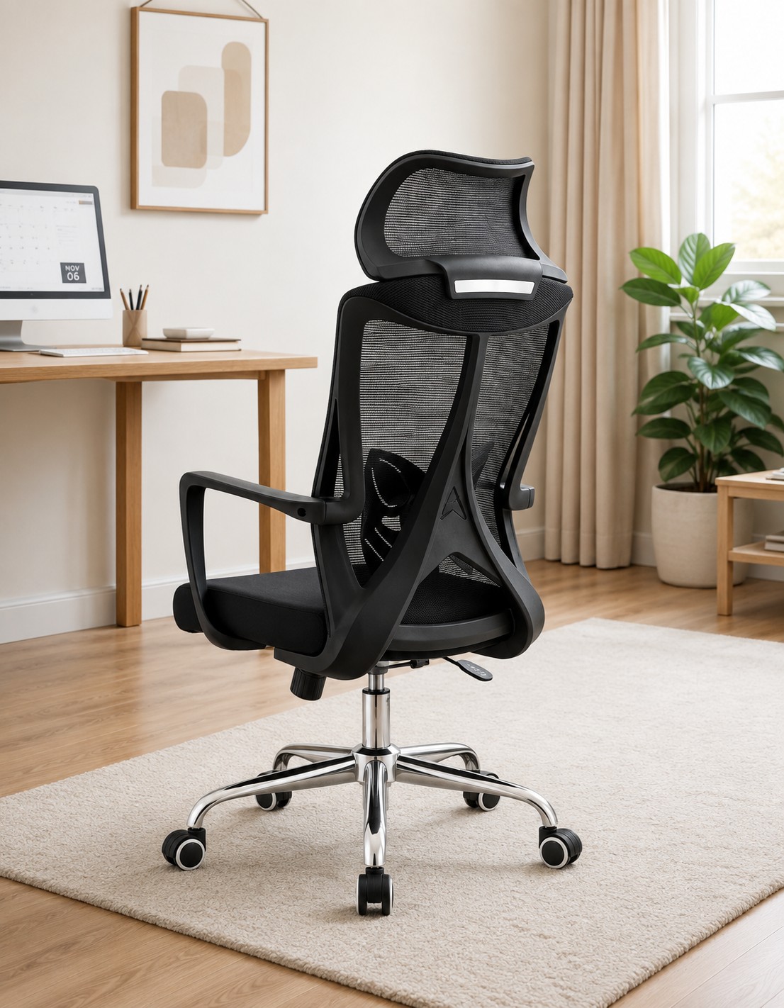 Gaming Imported Chair Ergonomic Design  Adjustable Mesh Back Computer Chair  High Back Reclining Chair with Headrest & Lock