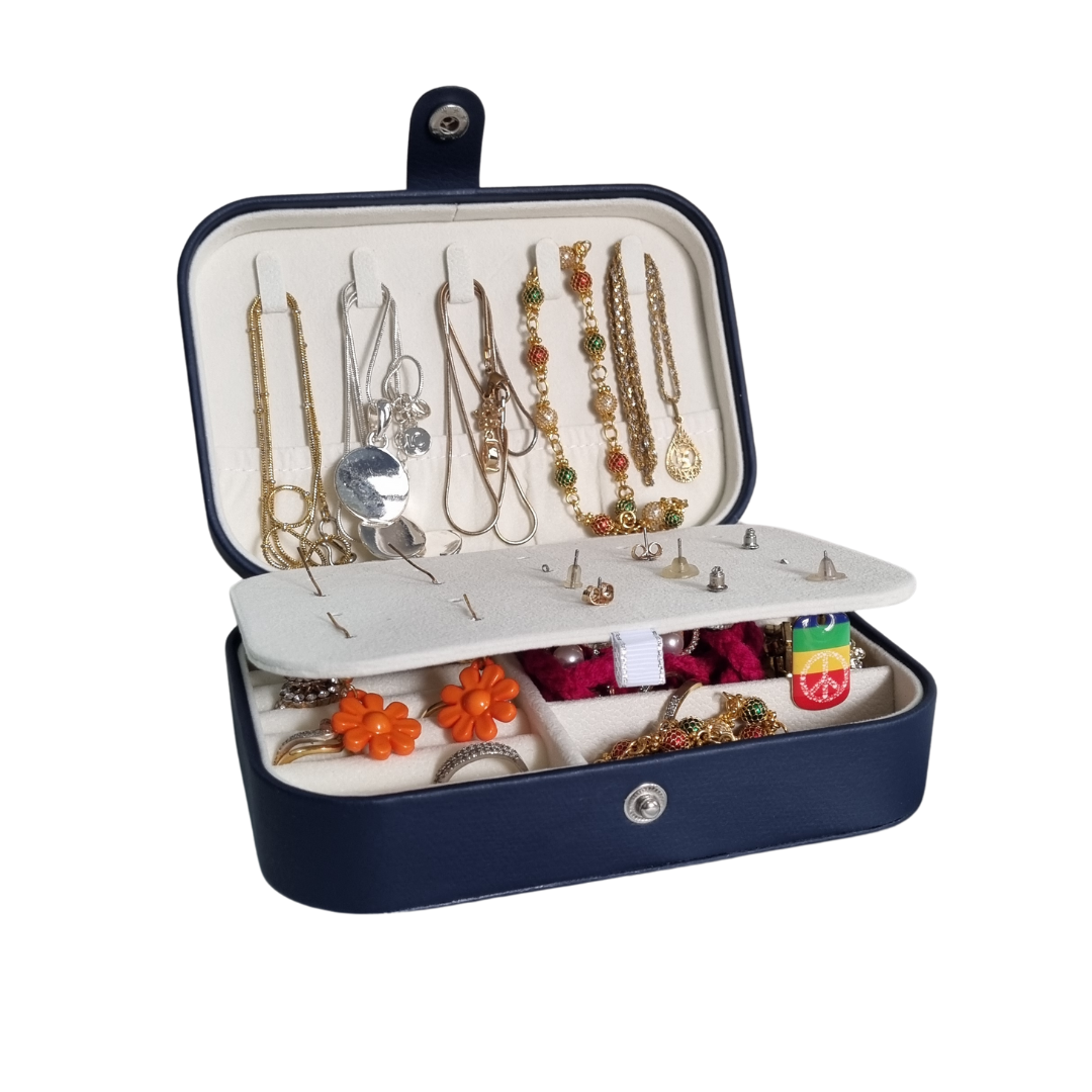 Travel Jewelry Box Jewelry Organizer for Double Layer Portable Mini