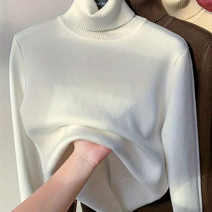 Hi - Neck  or Turtle Neck  Pack of 2   Plain random colors  Sweaters & Cardigans for Girls and Women especially for colder weather