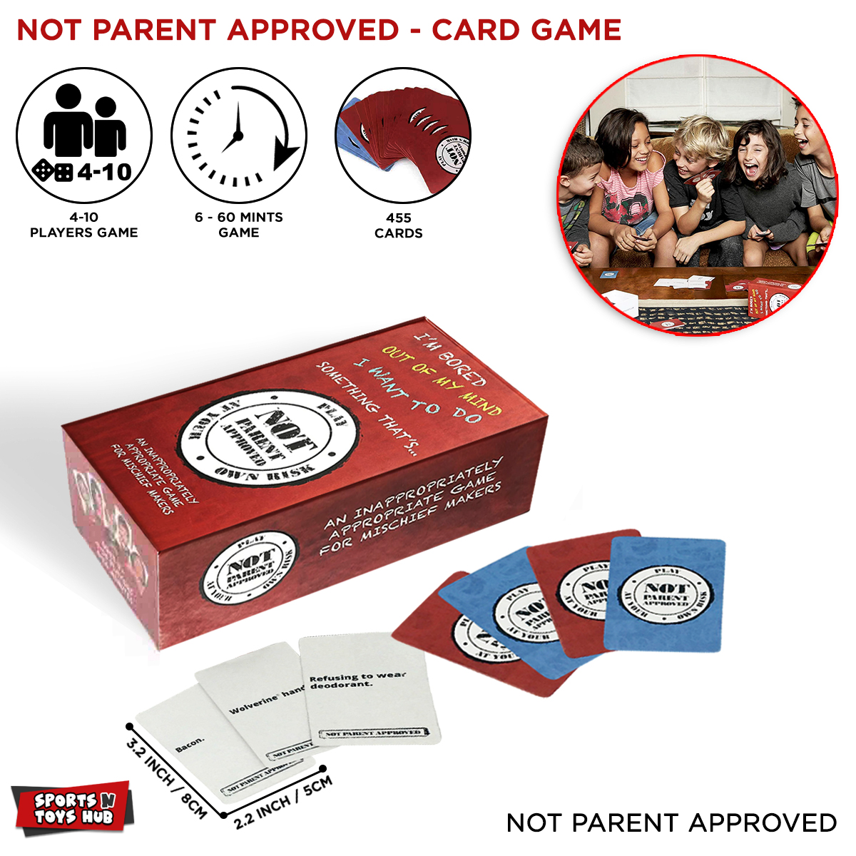 Not Parent Approved: A Hilarious Card Game for Kids, Tweens